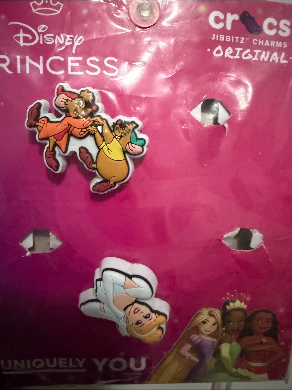 Cinderella & mice croc charms jibbitz